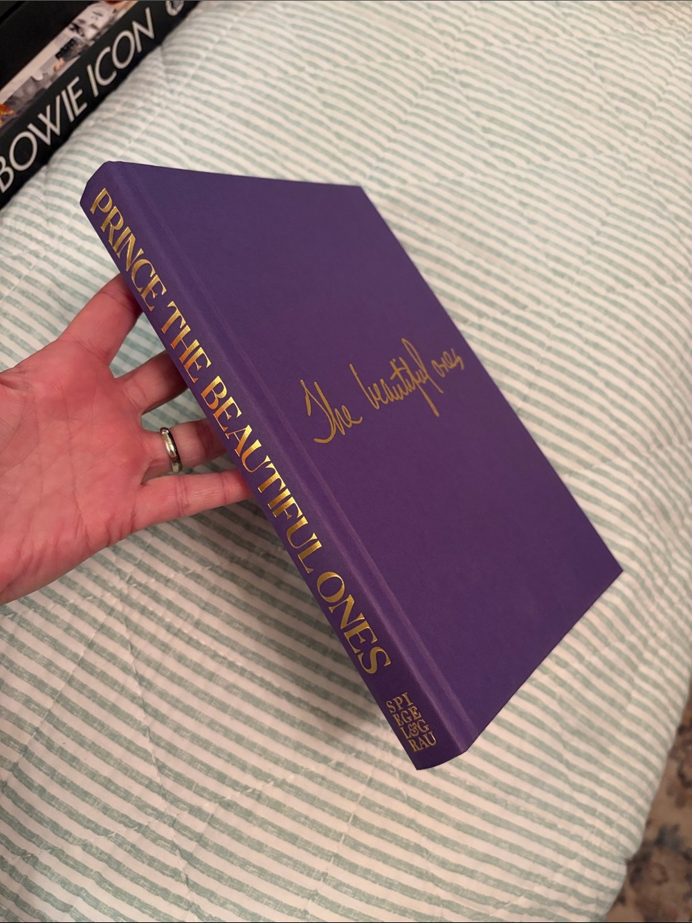 Prince Purple Hardcover book with Gold Script